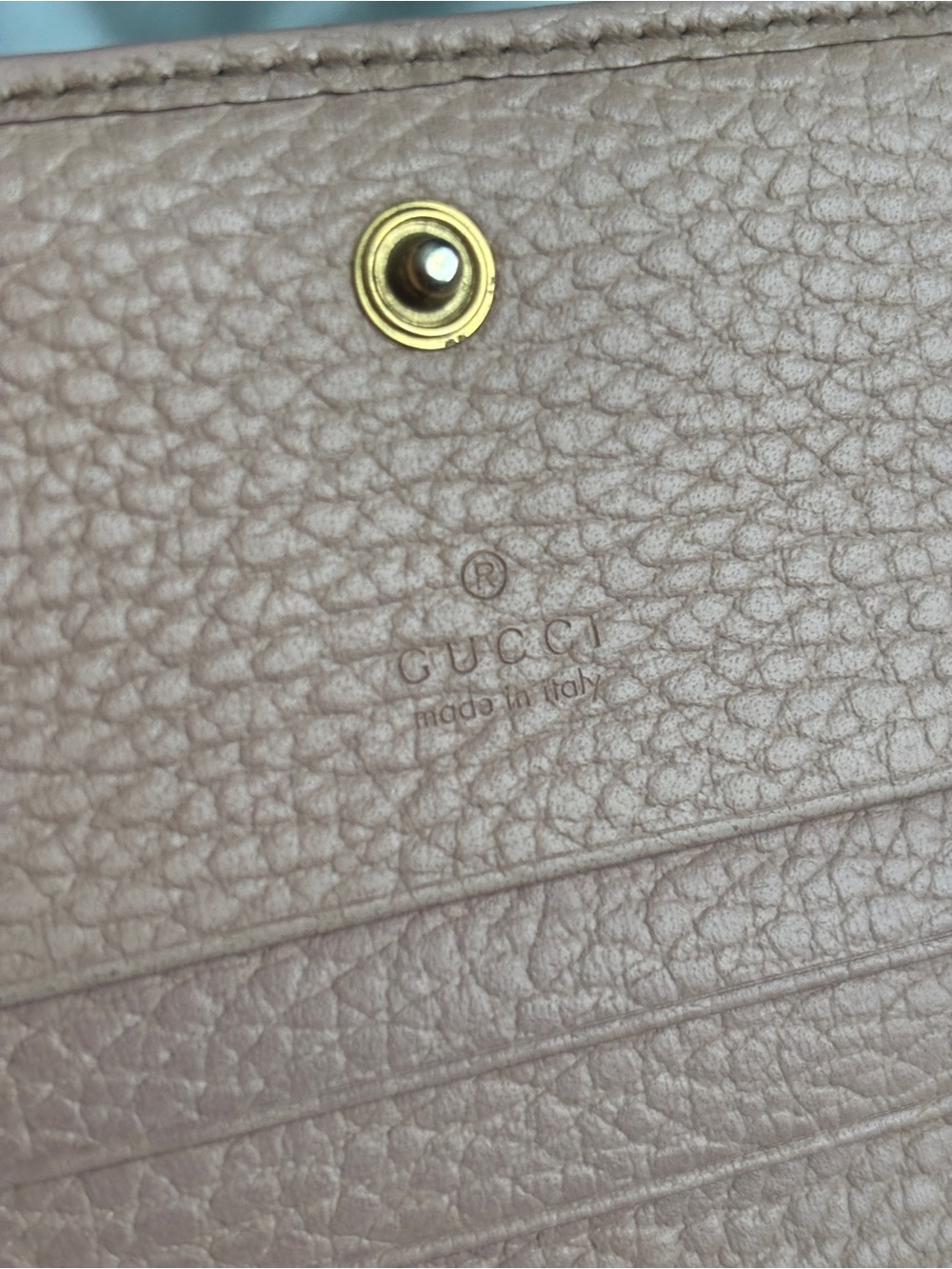 Gucci Pebbled Calfskin Butterfly Card Case Perfect Pink - Picture 5 of 15